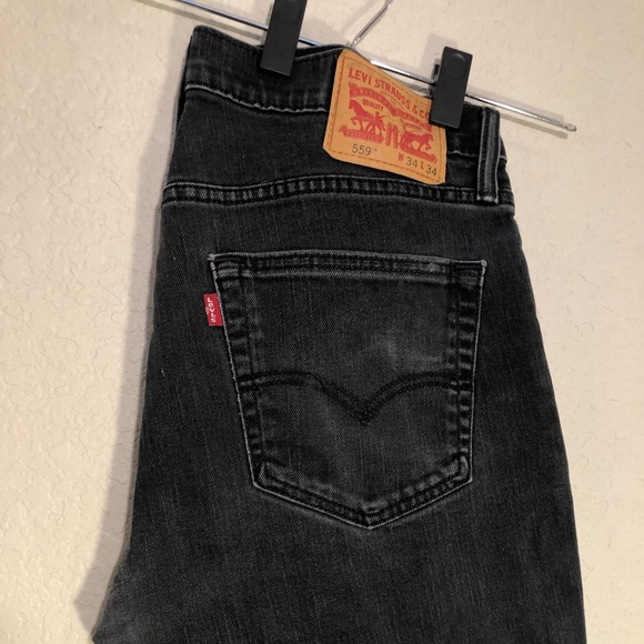 Levi's Other - Levi’s 559 Black Slim Straight Men’s Jeans 34W 34L